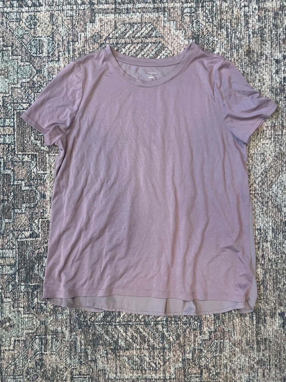 14th & Union Lavender Relaxed Fit Gathered Back Top Size L